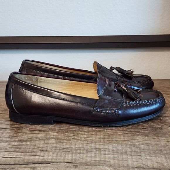 Cole Haan Tassel Men\'s Loafers Dress Shoes Size 10.5 Burgundy main image 7